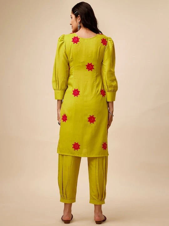 REGULAR KURTA WITH DHOTI PANTS (YOKE DESIGN)