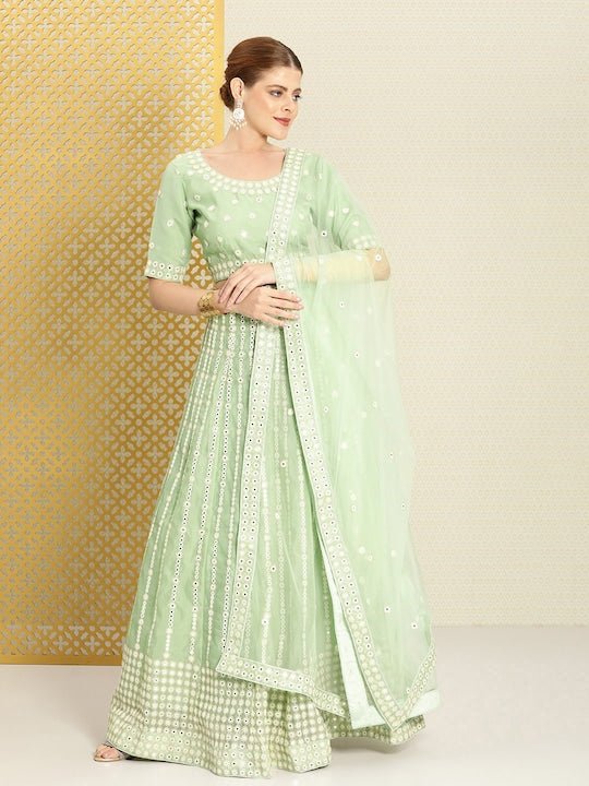 Readymade Embroidered Lehenga Choli With Dupatta