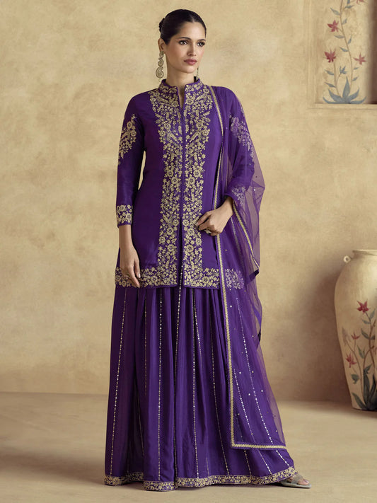 Threadwork Embroidery Sharara Style Suit