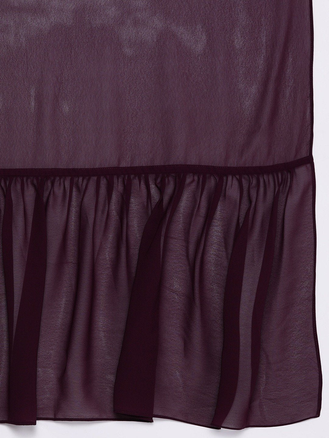 WINE EMBROIDERED KURTA SET